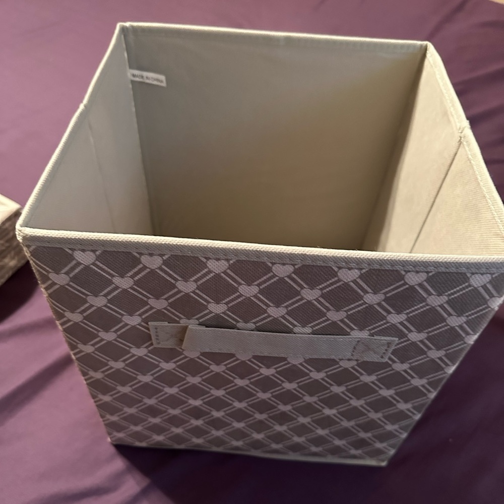 SimpleHouseware Fabric Cube Storage Bins Foldable Organizer Geometric Grey